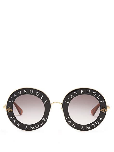 l'aveugle par amour gucci sunglasses black|Gucci L'aveugle Par Amour Sunglasses .